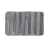 Luxe Light Gray High Stripes 3 Piece Bathroom Mats Set (L-80 x W-50 cms)