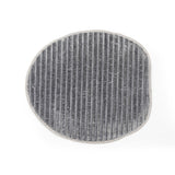 Luxe Light Gray High Stripes 3 Piece Bathroom Mats Set (L-80 x W-50 cms)