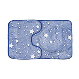 Luminous Luxe Glow In Dark Stars 3 Piece Bathroom Mats Set (L-80 x W-50 cms) - Blue