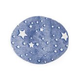 Luminous Luxe Glow In Dark Stars 3 Piece Bathroom Mats Set (L-80 x W-50 cms) - Blue