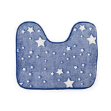 Luminous Luxe Glow In Dark Stars 3 Piece Bathroom Mats Set (L-80 x W-50 cms) - Blue