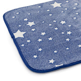 Luminous Luxe Glow In Dark Stars 3 Piece Bathroom Mats Set (L-80 x W-50 cms) - Blue
