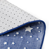 Luminous Luxe Glow In Dark Stars 3 Piece Bathroom Mats Set (L-80 x W-50 cms) - Blue