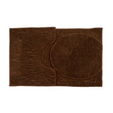 Luxe Chanille Shorthair 3 Piece Bathroom Mats Set (L-80 x W-50 cms) - Brown