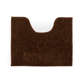 Luxe Chanille Shorthair 3 Piece Bathroom Mats Set (L-80 x W-50 cms) - Brown