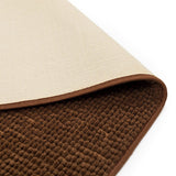 Luxe Chanille Shorthair 3 Piece Bathroom Mats Set (L-80 x W-50 cms) - Brown