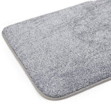 Luxe Gray Snow Fleece 3 Piece Bathroom Mats Set (L-80 x W-50 cms)