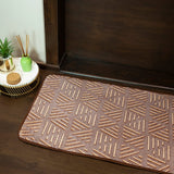 Luminous Beige Triangles Glow In Dark Floor + Math Mat (L-80 x W-50 cms)