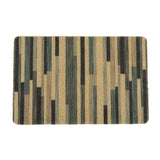 Elegance Microfibre Multicolor Stripes Grid Floor + Bath Mat (L-58 x W-38 cms)