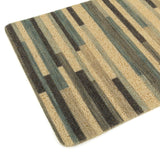 Elegance Microfibre Multicolor Stripes Grid Floor + Bath Mat (L-58 x W-38 cms)