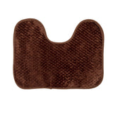 Luxe Cashmere Brown 3 Piece Bathroom Mats Set (L-80 x W-50 cms)