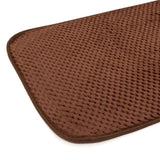 Luxe Cashmere Brown 3 Piece Bathroom Mats Set (L-80 x W-50 cms)