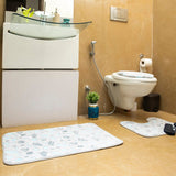 Luminous Luxe Glow In Dark Space 3 Piece Bathroom Mats Set (L-80 x W-50 cms) - Multicolor