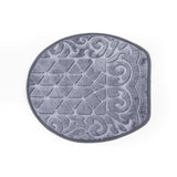 Luxe Classic Rashe Emboss 3 Piece Bathroom Mats Set (L-80 x W-50 cms) - Oxford Gray