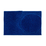 Luxe Chanille Shorthair 3 Piece Bathroom Mats Set (L-80 x W-50 cms) - Blue