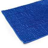 Luxe Chanille Shorthair 3 Piece Bathroom Mats Set (L-80 x W-50 cms) - Blue