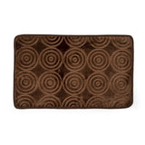 Luxe Circles Rashe Emboss 3 Piece Bathroom Mats Set (L-80 x W-50 cms) - Chocolate Brown