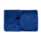 Luxe Sea Life Rashe Emboss 3 Piece Bathroom Mats Set (L-80 x W-50 cms) - Cobalt Blue