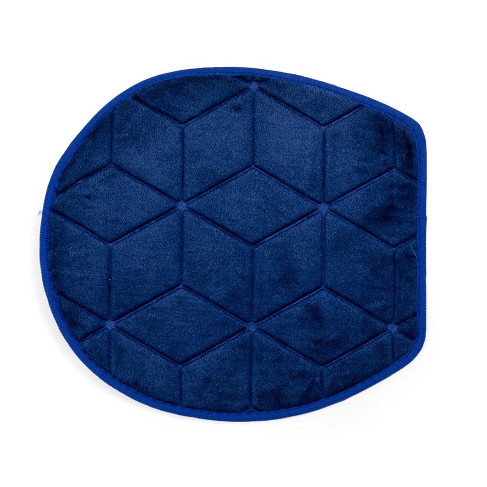 Luxe Cuboid Rashe Emboss 3 Piece Bathroom Mats Set (L-80 x W-50 cms) - Cobalt Blue