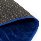Luxe Waves Rashe Emboss 3 Piece Bathroom Mats Set (L-80 x W-50 cms) - Cobalt Blue