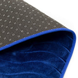 Luxe Waves Rashe Emboss 3 Piece Bathroom Mats Set (L-80 x W-50 cms) - Cobalt Blue