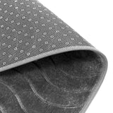 Luxe Waves Rashe Emboss 3 Piece Bathroom Mats Set (L-80 x W-50 cms) - Oxford Gray