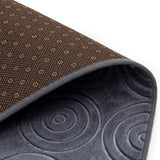 Luxe Circles Rashe Emboss 3 Piece Bathroom Mats Set (L-80 x W-50 cms) - Oxford Gray