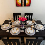 Baroque Silver Concentrics Round 6 Table Mats Set