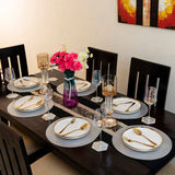 Baroque Silver Concentrics Round 6 Table Mats Set