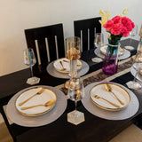 Baroque Silver Concentrics Round 6 Table Mats Set