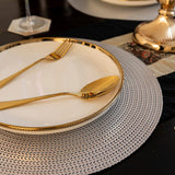 Baroque Silver Concentrics Round 6 Table Mats Set