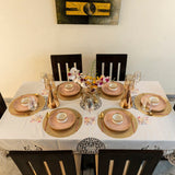 Baroque Golden Elance Round 6 Table Mats Set