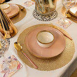 Baroque Golden Elance Round 6 Table Mats Set