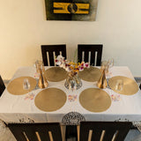 Baroque Golden Elance Round 6 Table Mats Set