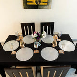 Baroque Silver Nine Round 6 Table Mats Set