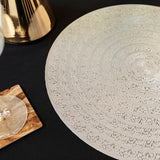 Baroque Silver Nine Round 6 Table Mats Set