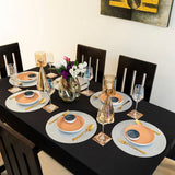 Baroque Silver Nine Round 6 Table Mats Set