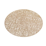 Baroque Circular Golden Interweave Round 6 Table Mats Set