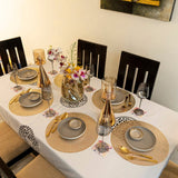 Baroque Golden Galaxy Round 6 Table Mats Set