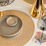 Baroque Golden Galaxy Round 6 Table Mats Set