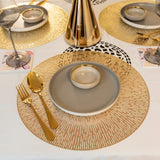 Baroque Golden Galaxy Round 6 Table Mats Set