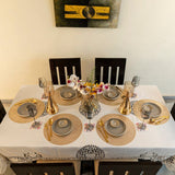 Baroque Golden Galaxy Round 6 Table Mats Set