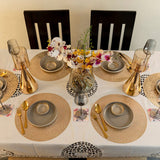Baroque Golden Galaxy Round 6 Table Mats Set