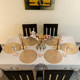 Baroque Golden Galaxy Round 6 Table Mats Set