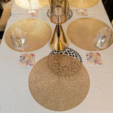 Baroque Golden Galaxy Round 6 Table Mats Set