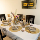 Baroque Golden Galaxy Round 6 Table Mats Set