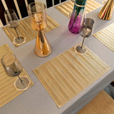 Baroque Golden Rectangle Stripes 6 Table Mats Set
