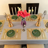 Baroque Golden Rectangle Stripes 6 Table Mats Set