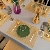 Baroque Golden Rectangle Stripes 6 Table Mats Set