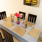 Baroque Golden Rectangle Stripes 6 Table Mats Set